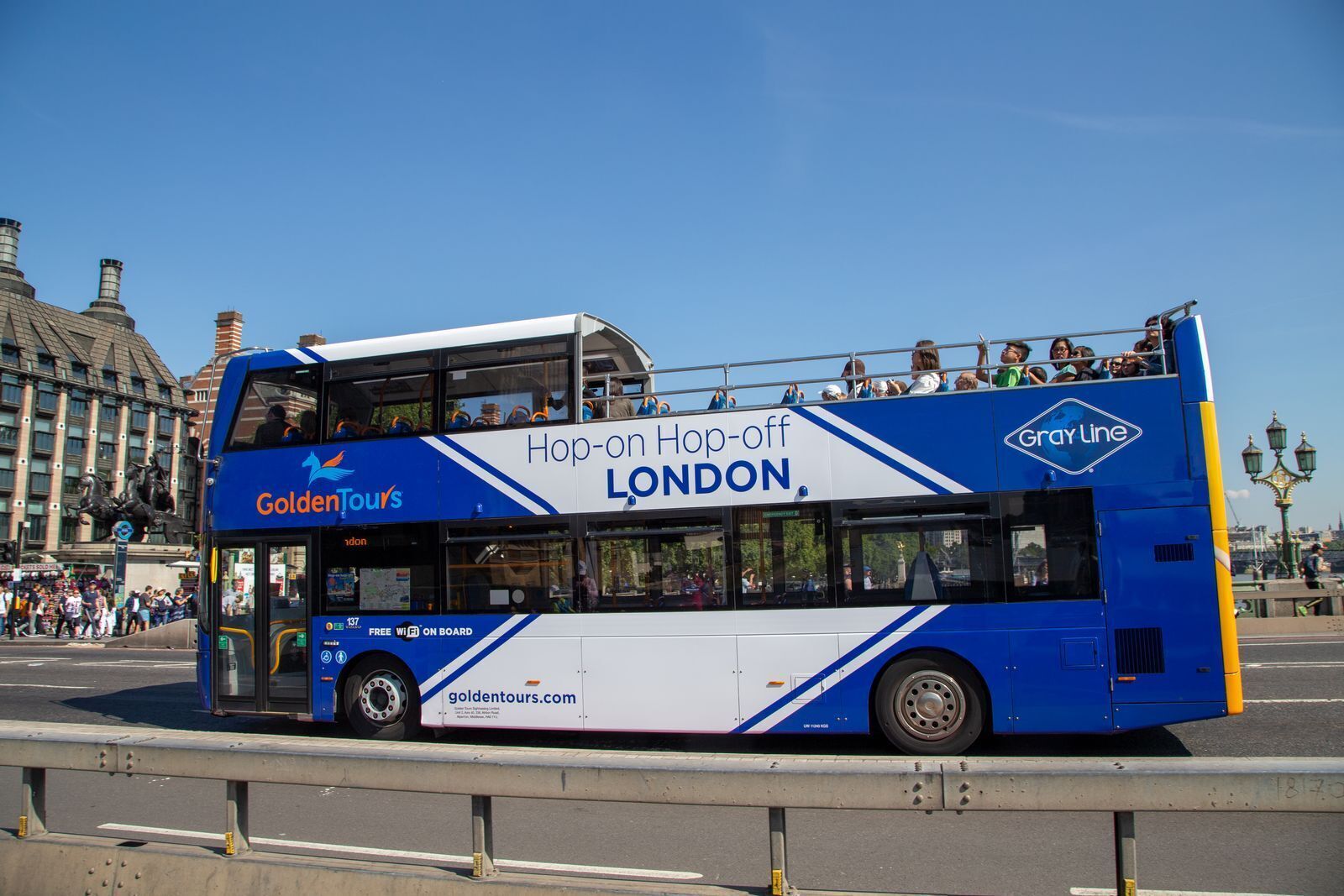 Golden Tours London Hop-On Hop-Off Open Top Bus Tour + 24 Hours Free