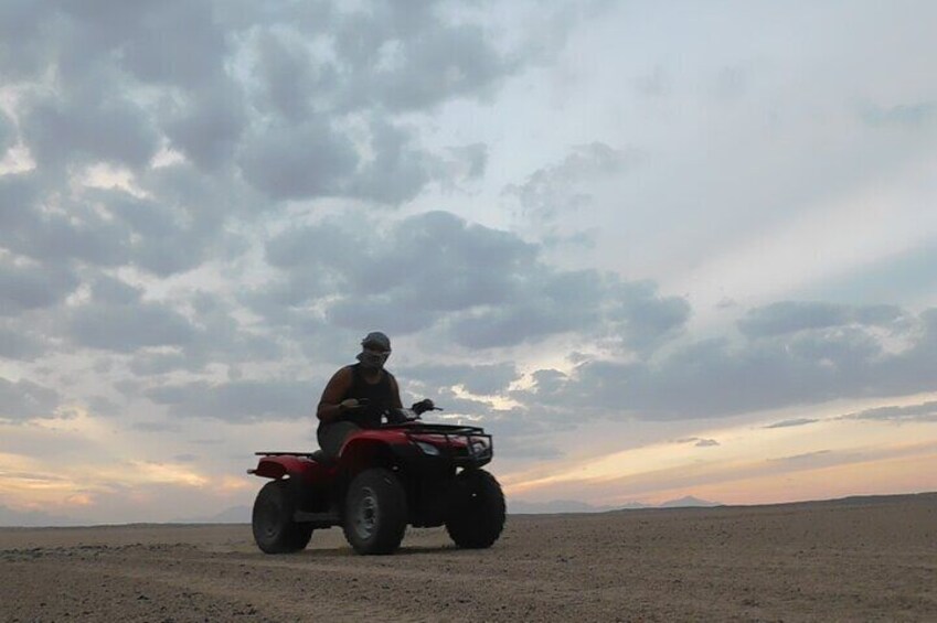 El Gouna Sunset Safari tour by Quad bike, Through The Dry Canyon, and Sand Dunes