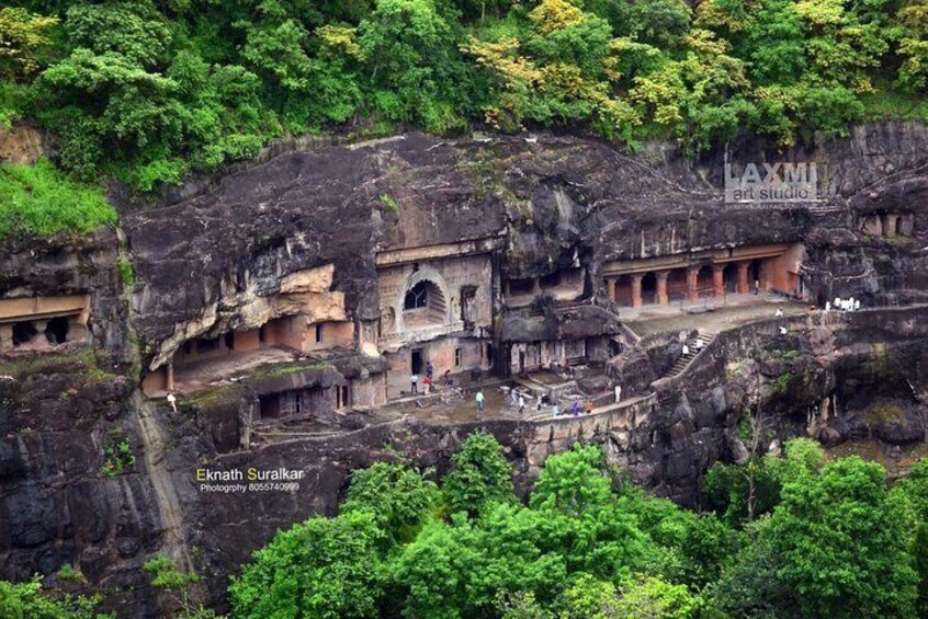 Landscape View of Ajanta Caves (UNESCO Site)