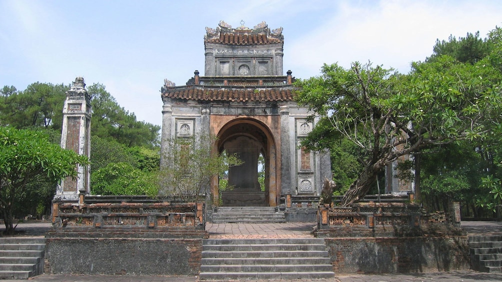 old stone structure in Vietnam