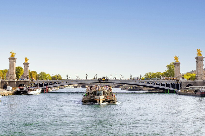 Bateaux Parisiens Seine Sightseeing Cruise starting at the Eiffel Tower