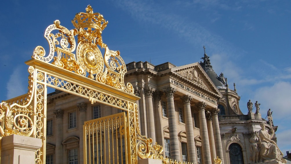 Golden gates in front of Versailles 
