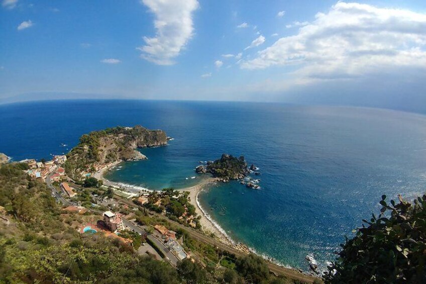 Taormina bay view @WalkAroundSicily Excursions Tours