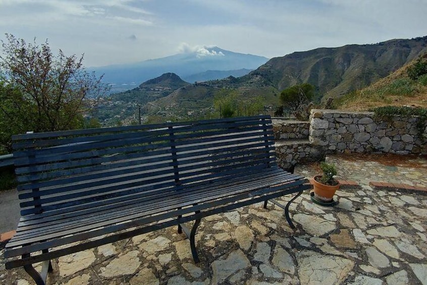 Castelmola and view on Volcano Etna @Walk Around Sicily excursions and Tours