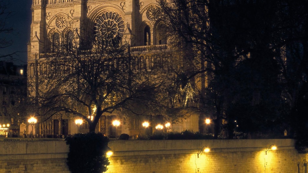 Notre Dame at night. 