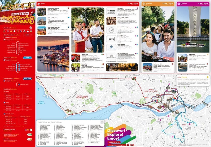 City Sightseeing Porto Hop-On Hop-Off Bus Tour, 2 Walking Tours & Extras