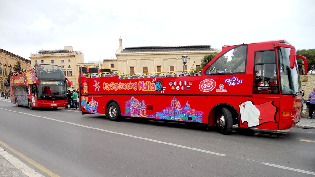 Explore the sights and sounds of Malta on a double decker tour bus