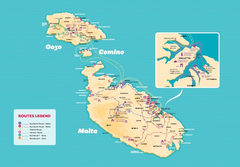 City Sightseeing Malta Hop-on Hop-off Bus Tour + Optional Harbour Cruise