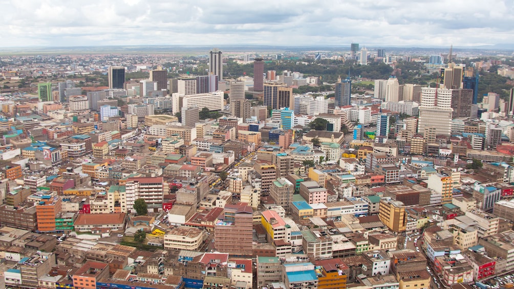 Aerial view of the city of Nairobi 