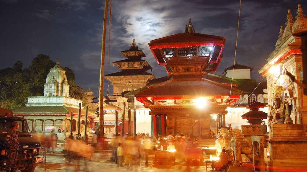 Night view of Durbar Square in Kathmandu