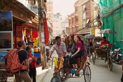 Tour nocturno de exploración en rickshaw por Katmandú