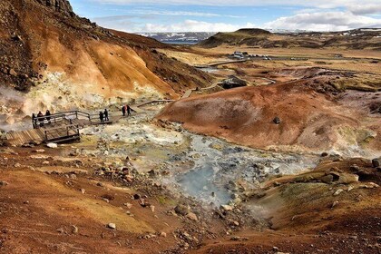 Reykjanes Geopark lille gruppe tur og valgfri lufthavnsaflevering