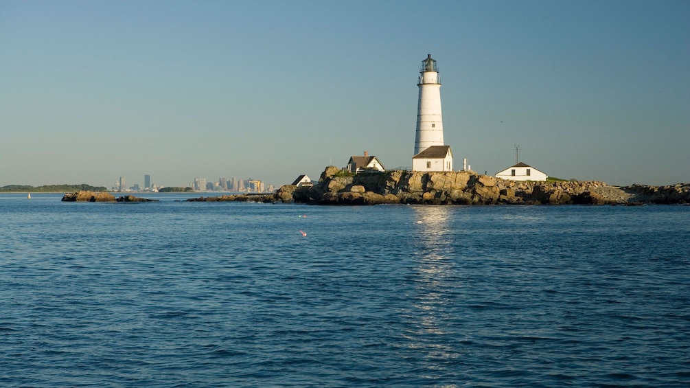 Boston Light on Little Brewster Island in Boston Harbor