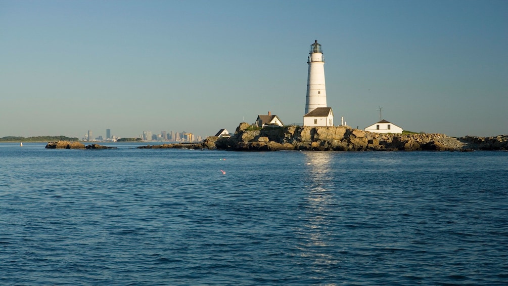 Boston Light on Little Brewster Island in Boston Harbor