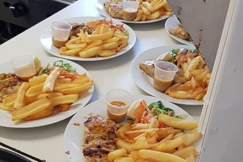 lunch in a restaurant