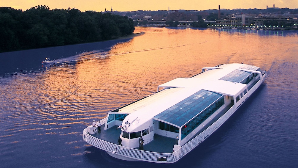 Enjoying the sunset on the Odyssey of Washington cruise ship in Washington DC