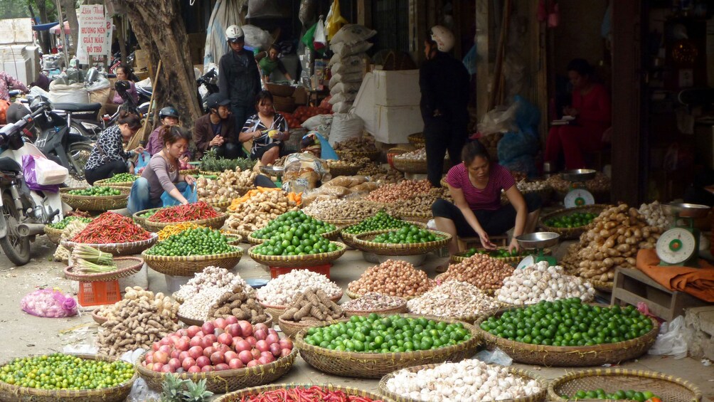 fresh ingredients at the market in Vietnam