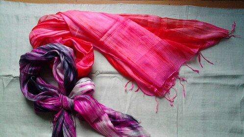 colorful silk scarf in Vietnam