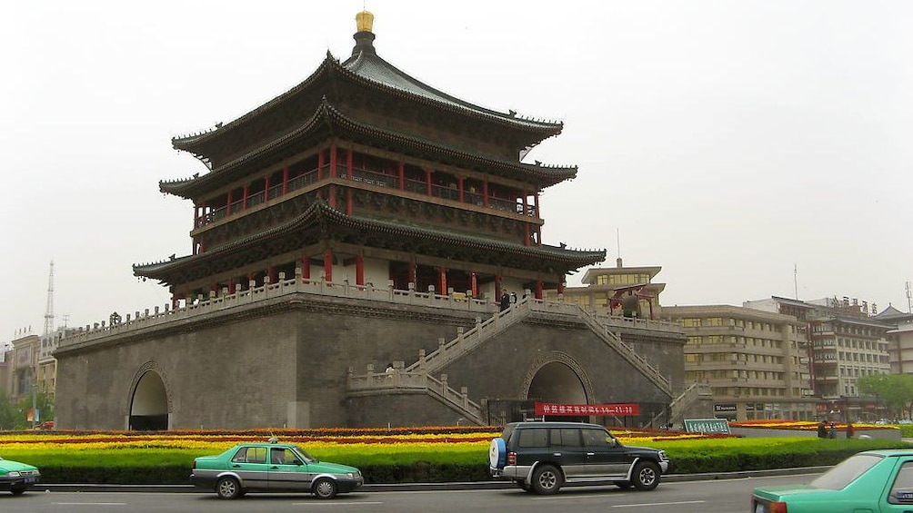 styled building in xian