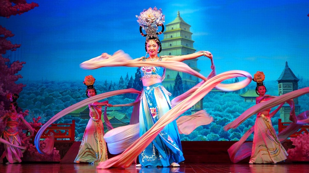 costumed dancer in xian