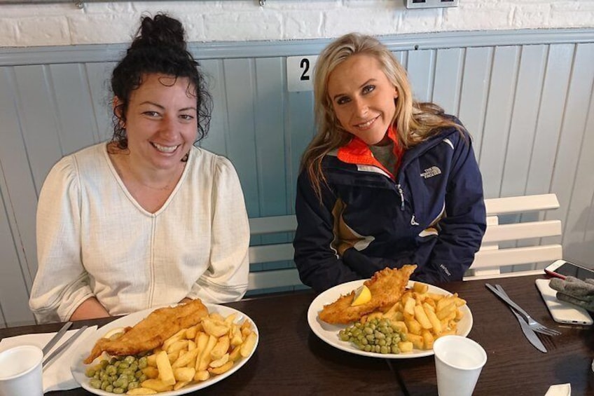 We can stop for lunch in a nice pub or a nice portion of fish and chips from one of the local chip shops