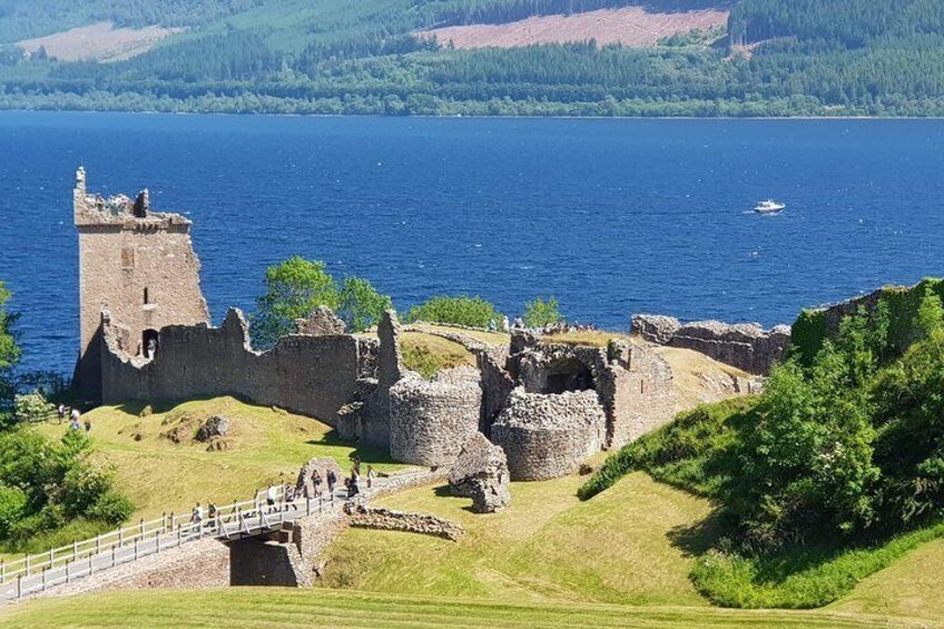 Urquhart castle on the banks of lochness you will have time here to go and walk round the ruins if you wish 