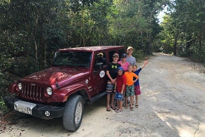Jeep della giungla Maya per grotte d'ambra, dolina naturale e boccaglio