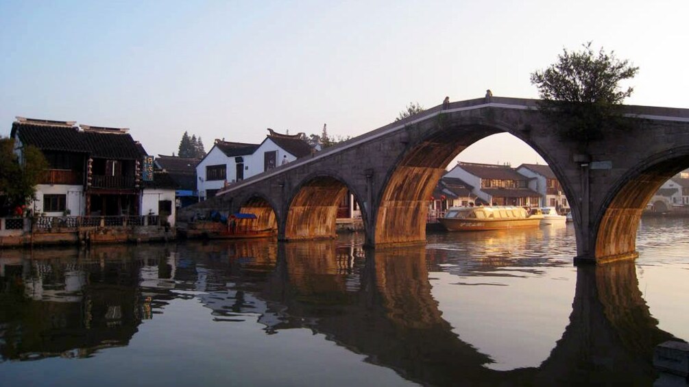 Bridge canal at the Zhujiajiao Water Village in Shanghai 