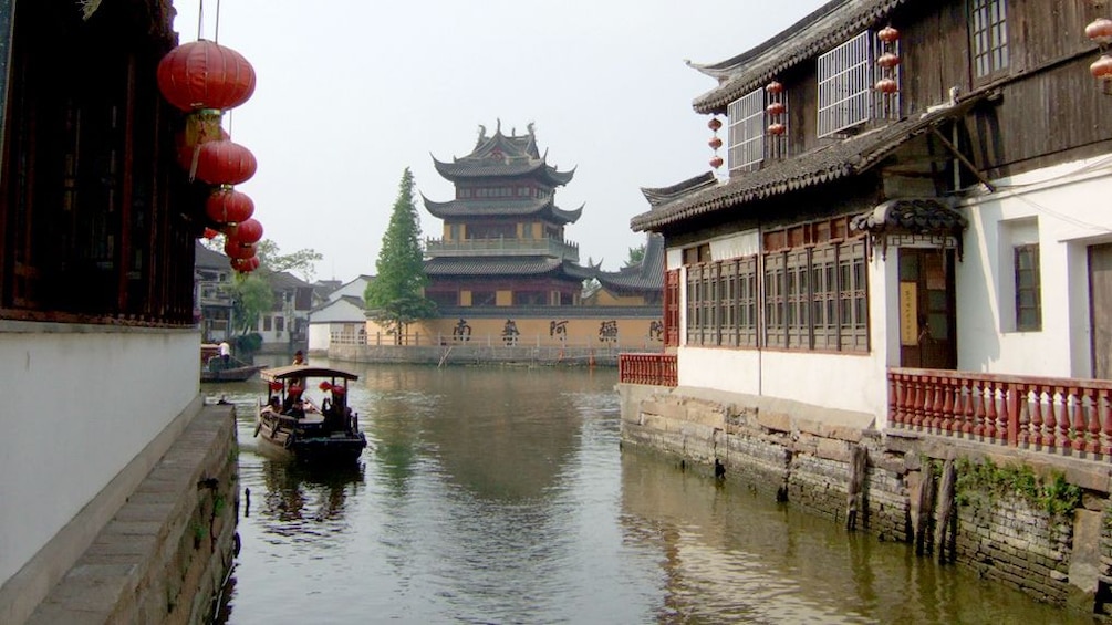 View of the Zhujiajiao water village in Shanghai