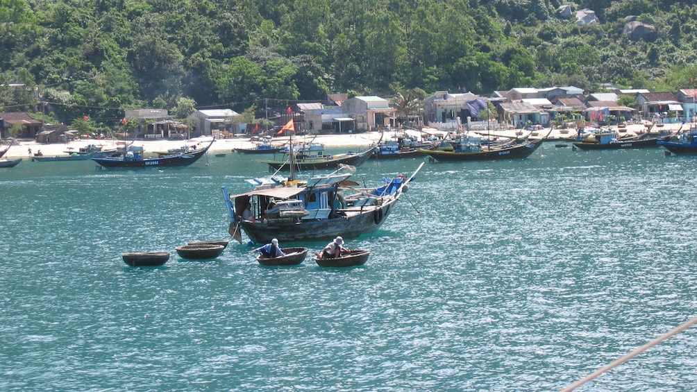 Sunny view of Cu Lao Cham Marine Park in Vietnam 