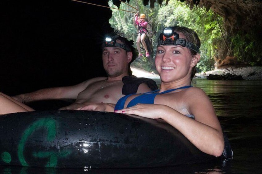 Cave Tubing and Zip line Adventure from San pedro Ambergris caye