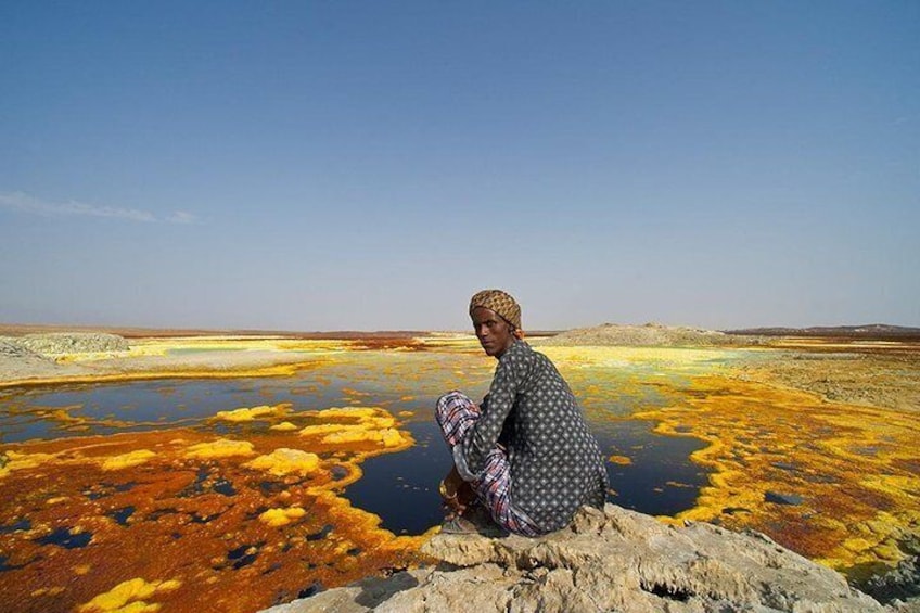 The Afar Man in Dallol Afar
