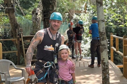 Rain forest Zip Line Adventure & Belize sign & Rum Factory from Belize City