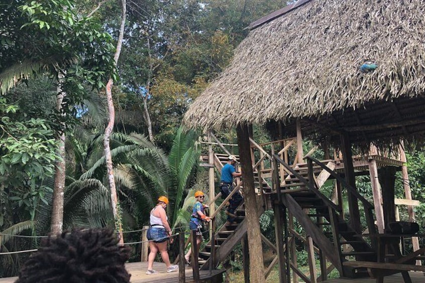 Rain forest Zip Line Adventure & Belize sign & Rum Factory from Belize City