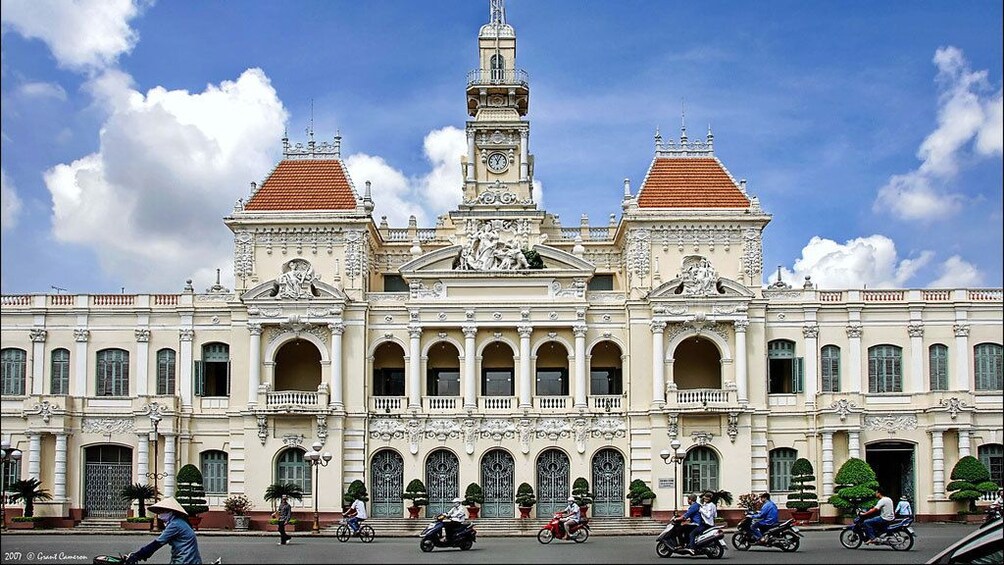 Front view of the Ho Chi Minh City Hall in Ho Chi Minh City