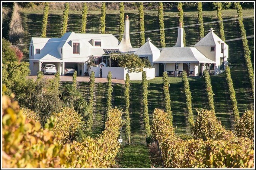 Drive through vineyards and orchards