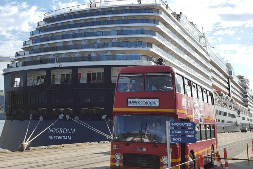 Our double-decker CityHopper at the port