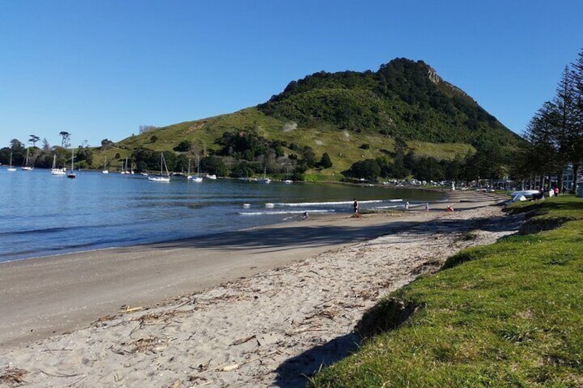 Mount Maunganui from Pilote Bay beach