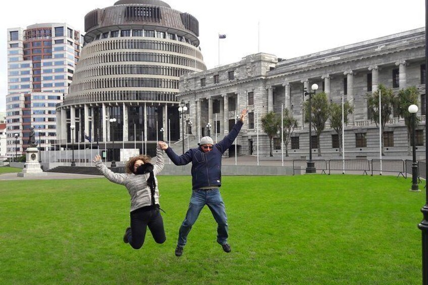 Jump for joy at Parliament Building