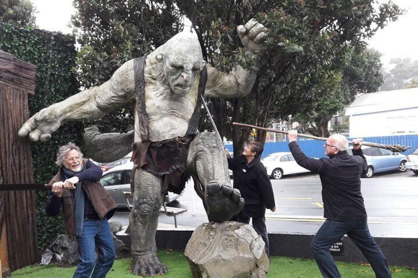 Fighting the troll at Weta Cave