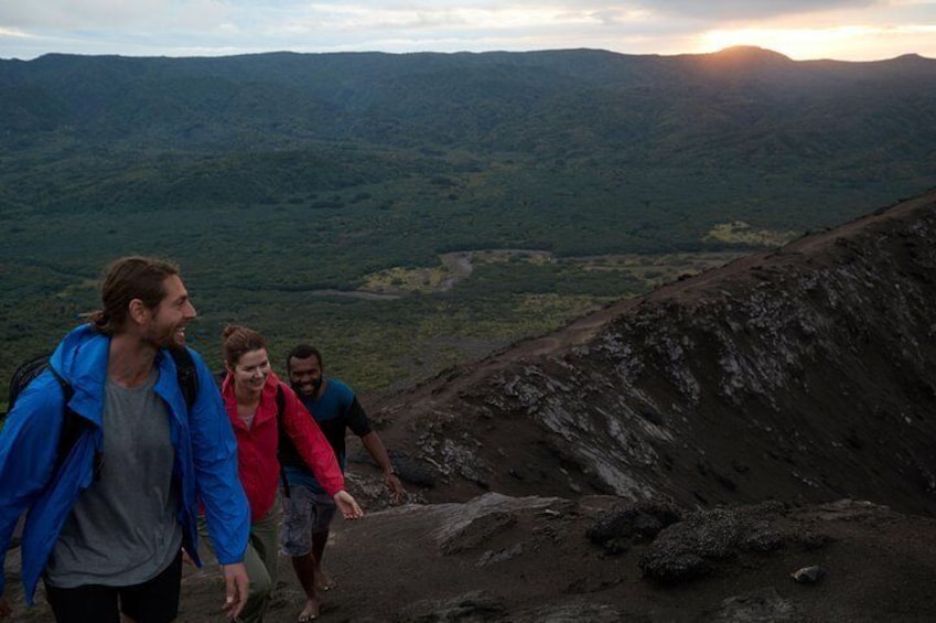 Walk up to the rim of the world's most active Volcano