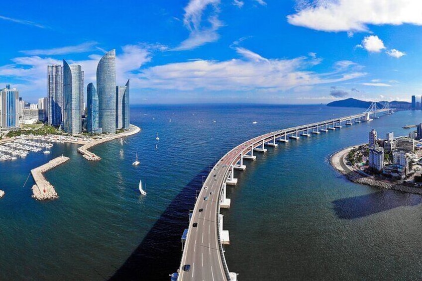 Busan Marine City and Gwangan Bridge