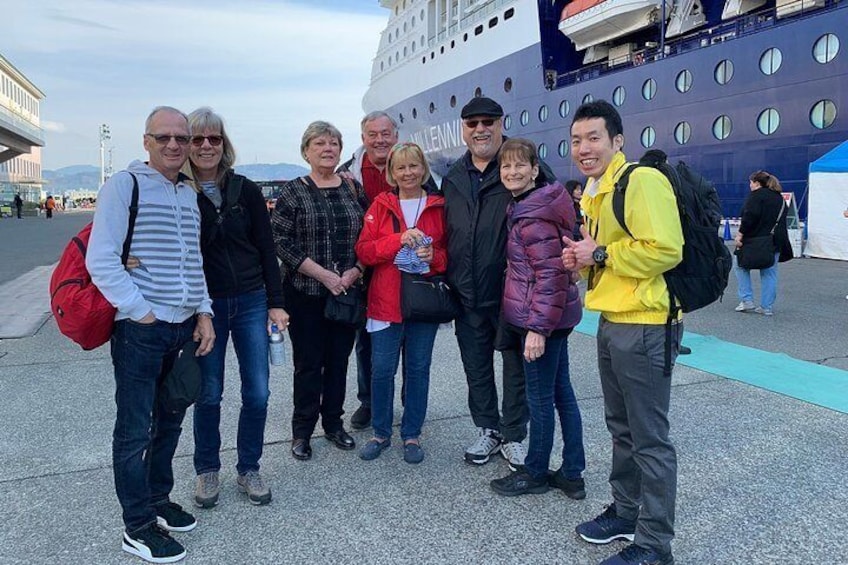 Our guide and guests at Shimizu Port