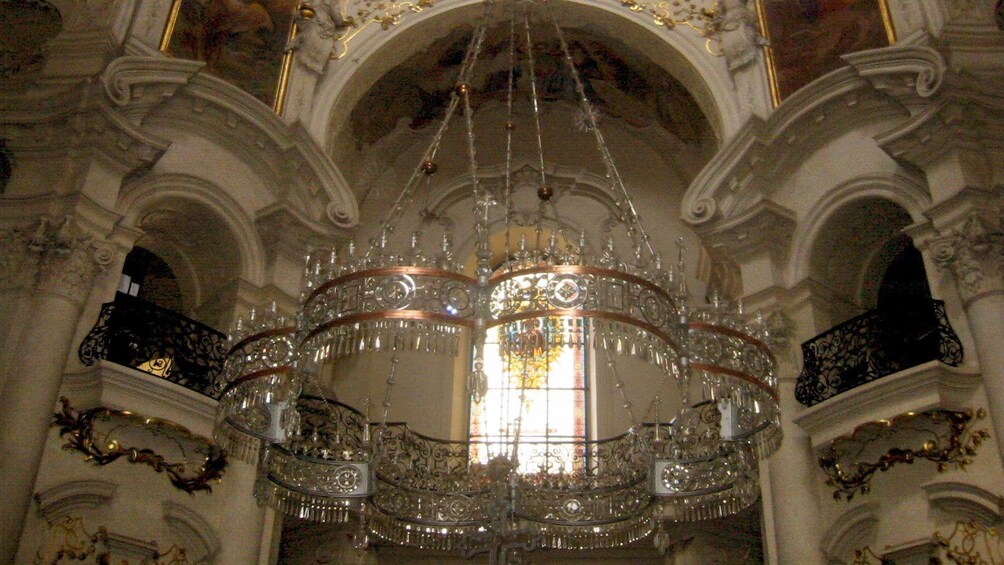 Chandelier inside Prague Castle in Prague