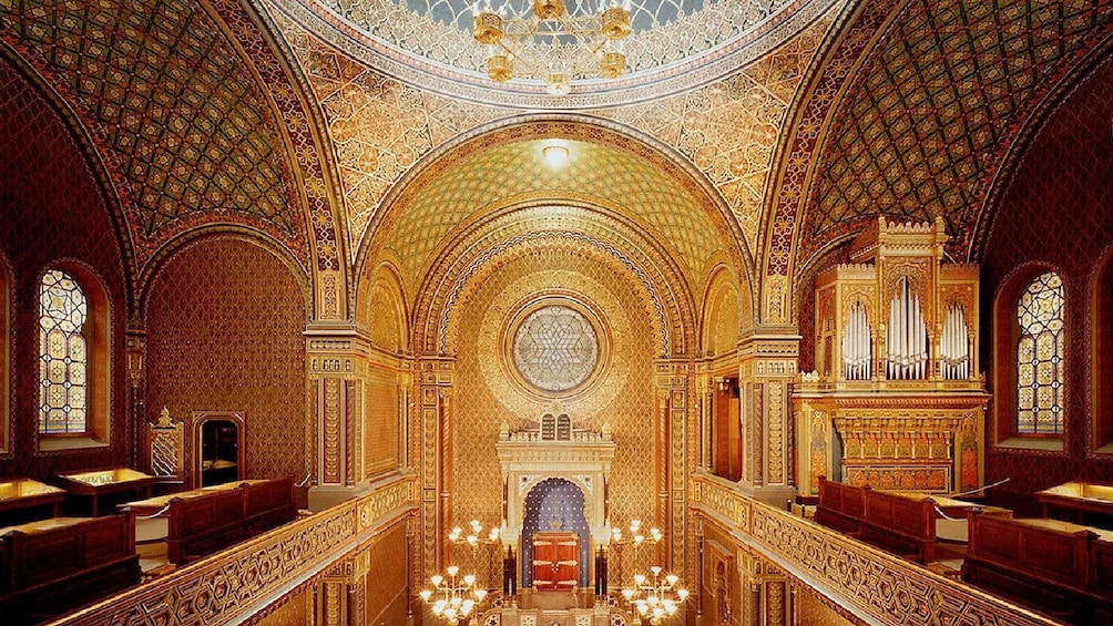 interior of ornate building in prague