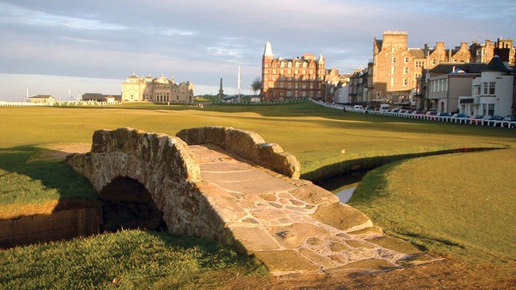 small bridge over stream in edinburgh