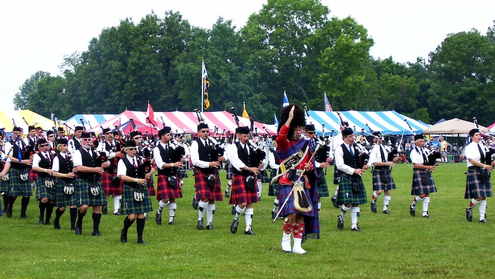 Bag pipe players in Edinburgh