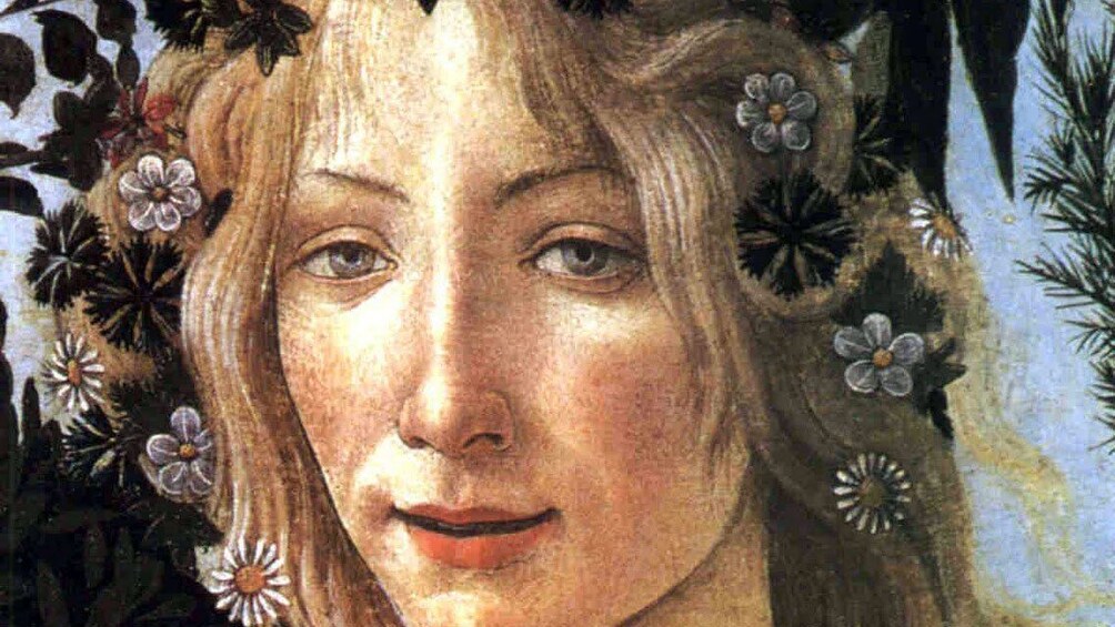 Painting close up on Accademia and Uffizi Guided Tour in Italy