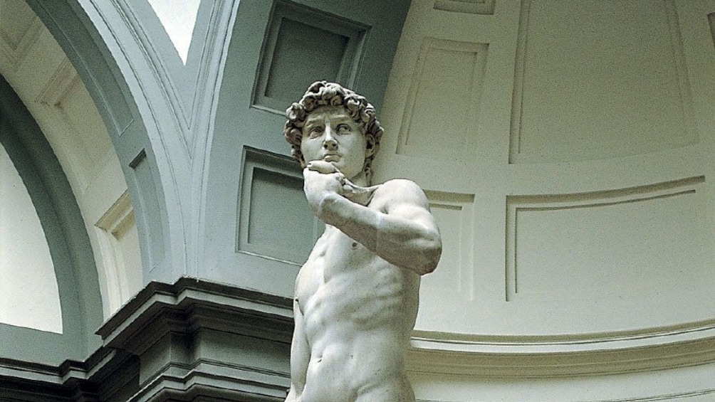 Statue on Accademia and Uffizi Guided Tour in Italy