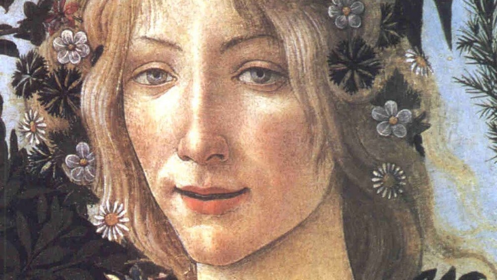 Painting close-up at Uffizi Gallery Guided Tour in Florence Italy